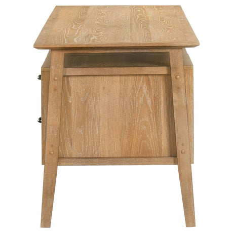 Goodson Distressed Light Brown 64" 4-Drawer Computer Desk from Coaster - Luna Furniture