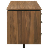 Berhalter Brown 6-Drawer Double Pedestal File Computer Desk from Coaster - Luna Furniture
