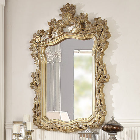 HD-8016 Metallic Bright Gold Mirror from Homey Design - Luna Furniture
