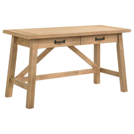 Fabian Distressed Light Brown 54-inch 2-drawer Computer Writing Desk from Coaster - Luna Furniture