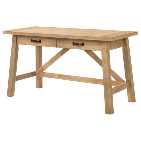 Fabian Distressed Light Brown 54-inch 2-drawer Computer Writing Desk from Coaster - Luna Furniture