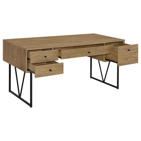 Analiese Mango 63-inch 4-drawer Writing Desk from Coaster - Luna Furniture