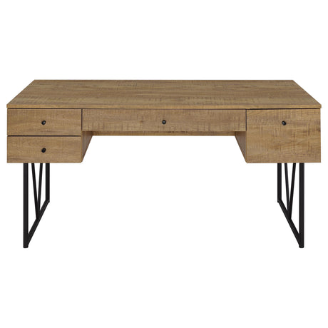 Analiese Mango 63-inch 4-drawer Writing Desk from Coaster - Luna Furniture
