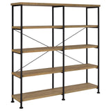 Analiese Mango 63-inch 4-shelf Double Bookshelf from Coaster - Luna Furniture