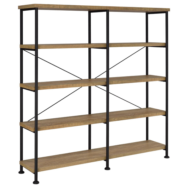Analiese Mango 63-inch 4-shelf Double Bookshelf