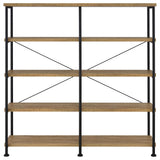 Analiese Mango 63-inch 4-shelf Double Bookshelf from Coaster - Luna Furniture