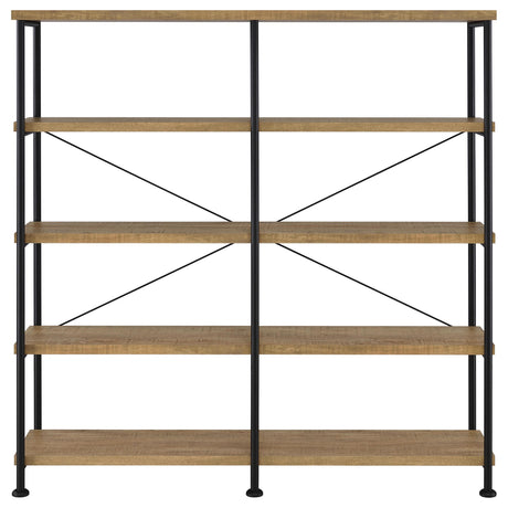 Analiese Mango 63-inch 4-shelf Double Bookshelf from Coaster - Luna Furniture