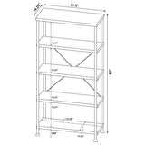 Analiese Mango 63-inch 4-shelf Bookshelf from Coaster - Luna Furniture
