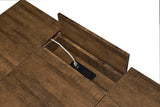 Sheeran Rustic Amber Writing Desk with 4 Hidden Storages from Coaster - Luna Furniture