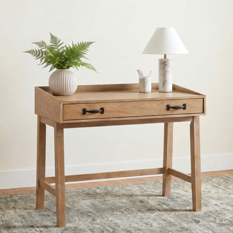 Fabian Distressed Light Brown 38-inch Computer Desk with Keyboard Drawer from Coaster - Luna Furniture