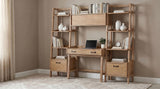 Fabian Distressed Light Brown Bookshelf Bridge with Cubbies from Coaster - Luna Furniture
