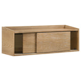 Fabian Distressed Light Brown Bookshelf Bridge with Cubbies from Coaster - Luna Furniture