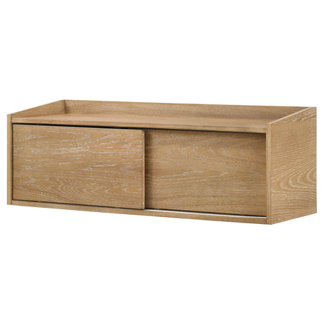 Fabian Distressed Light Brown Bookshelf Bridge with Cubbies from Coaster - Luna Furniture