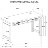 Vermes Light Ash 55-inch 3-drawer Writing Desk with Power Outlet from Coaster - Luna Furniture