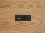 Vermes Light Ash 66-inch 7-drawer Computer Desk with Power Outlet from Coaster - Luna Furniture