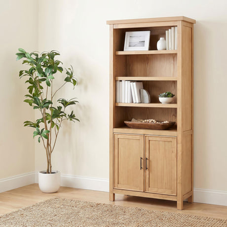 Vermes Light Ash 72-inch 2-door Home Office Cabinet Bookcase from Coaster - Luna Furniture