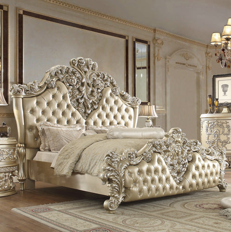 HD-8022 Champagne Gold Bed from Homey Design - Luna Furniture