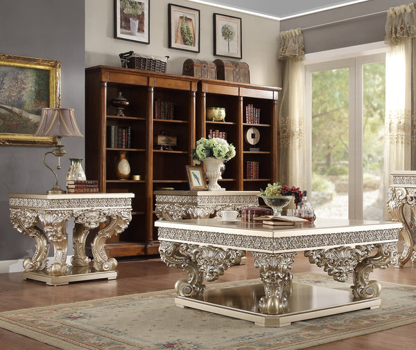 HD-8022 Champagne Gold 3-Piece Coffee Table Set