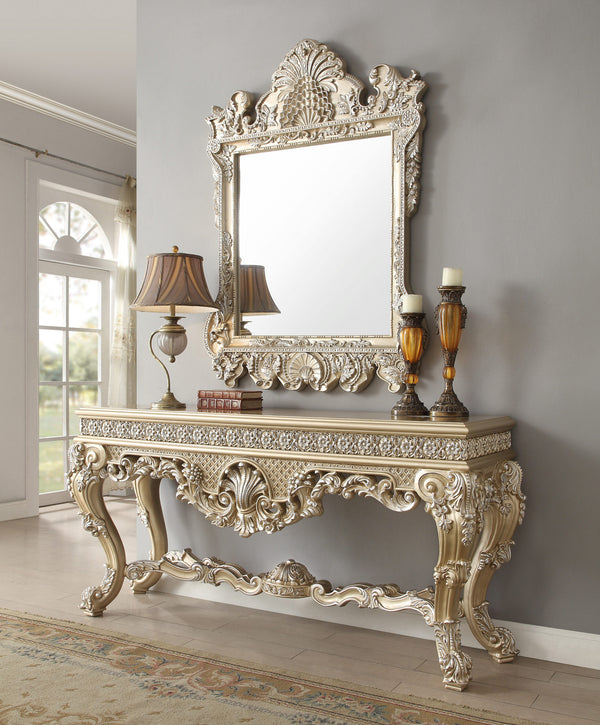 HD-8022 Champagne Gold Console Table