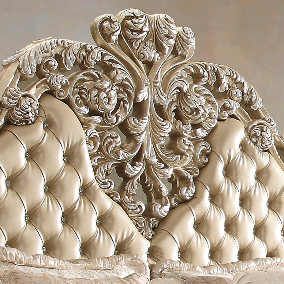 HD-8022 Champagne Gold 4-Piece Bedroom Set from Homey Design - Luna Furniture