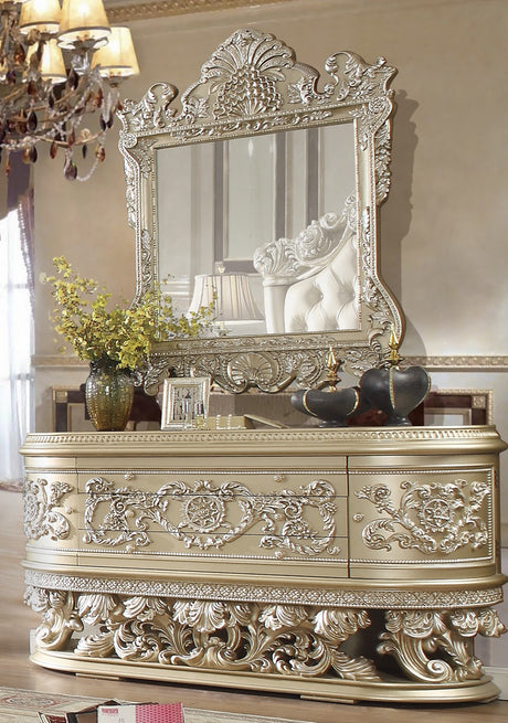 HD-8022 Champagne Gold Dresser/Buffet from Homey Design - Luna Furniture