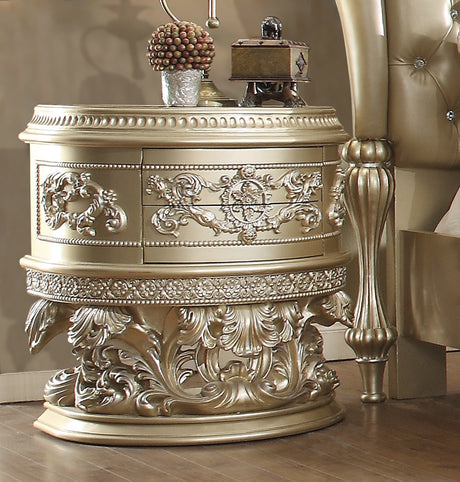 HD-8022 Champagne Gold Nightstand from Homey Design - Luna Furniture