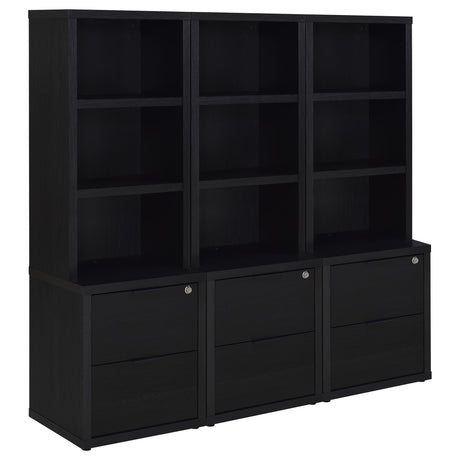 Westpark Black 3-Piece Wall Unit Bookcase Set with USB from Coaster - Luna Furniture
