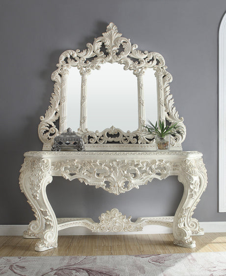 HD-8030 Plantation Cove White Console Table from Homey Design - Luna Furniture