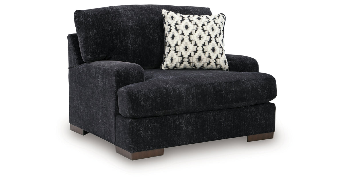 Whitmore Manor Black Pearl Oversized Chair from Ashley - Luna Furniture