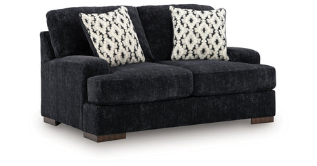 Whitmore Manor Black Pearl Loveseat from Ashley - Luna Furniture