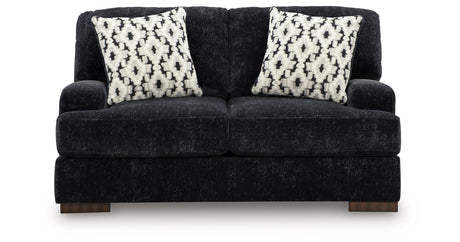 Whitmore Manor Black Pearl Loveseat from Ashley - Luna Furniture