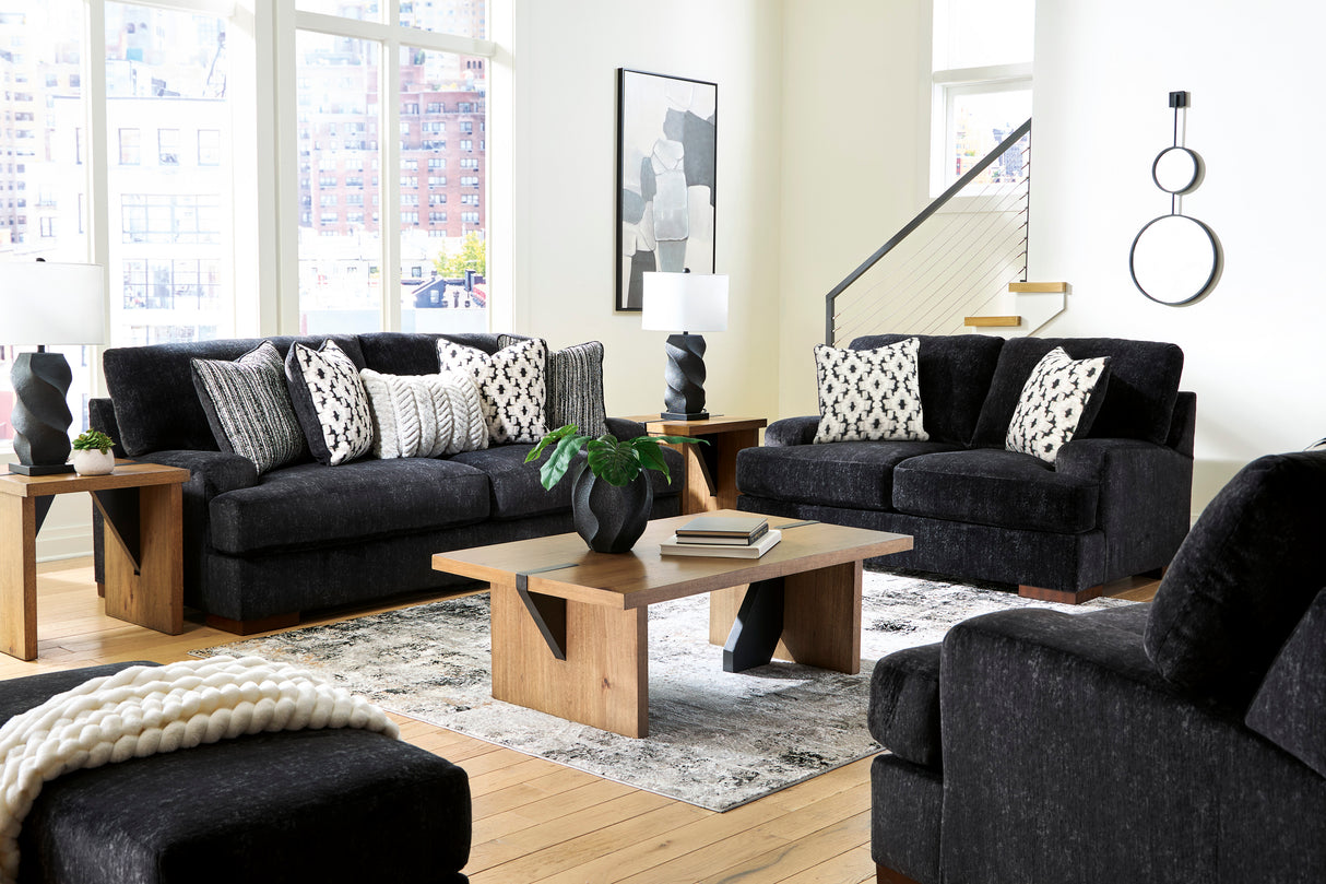Whitmore Manor Black Pearl Living Room Set from Ashley - Luna Furniture