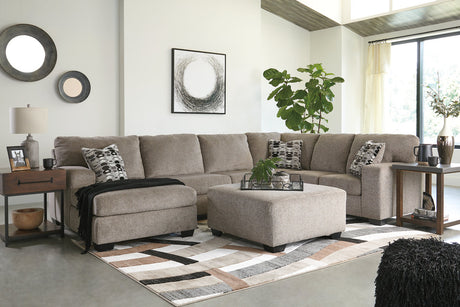 Ballinasloe Platinum 3-Piece Sectional with Ottoman from Ashley - Luna Furniture