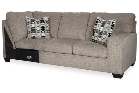 Ballinasloe Platinum 3-Piece Sectional with Ottoman from Ashley - Luna Furniture
