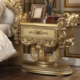 HD-8086 Metallic Gold 5-Piece Bedroom Set from Homey Design - Luna Furniture
