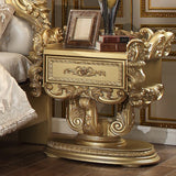 HD-8086 Metallic Gold Nightstand from Homey Design - Luna Furniture