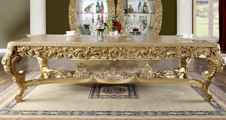 HD-8086 Metallic Gold Dining Table from Homey Design - Luna Furniture