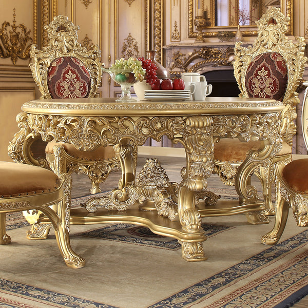 HD-8086 Metallic Gold Round Table