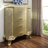 HD-8092 Satin Gold Chest from Homey Design - Luna Furniture