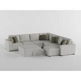 Isla Beige 3-Piece Sectional with Reversible Chaises, Pull-out Bed and Hidden Storage, Click Motion Back from Homelegance - Luna Furniture