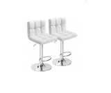 Backrest White Adjustable Barstool from Happy Homes - Luna Furniture