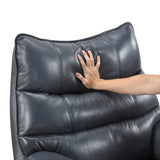 8106BUE-1PW POWER RECLINING SWIVEL CHAIR WITH MANUAL ADJUSTABLE HEADREST from Homelegance - Luna Furniture