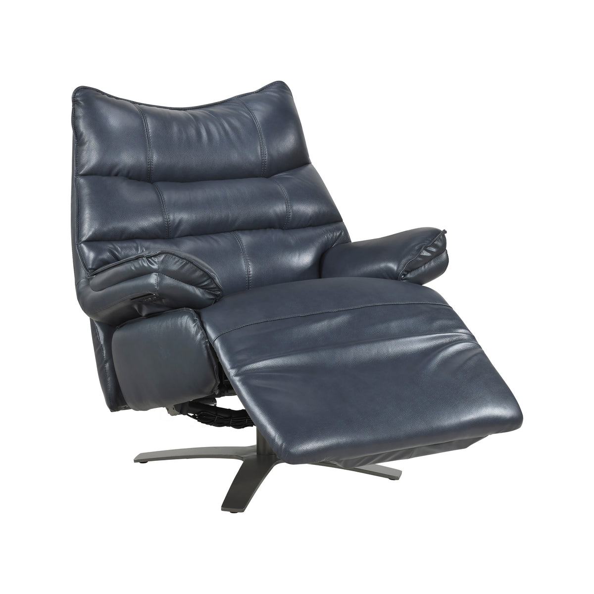 8106BUE-1PW POWER RECLINING SWIVEL CHAIR WITH MANUAL ADJUSTABLE HEADREST from Homelegance - Luna Furniture