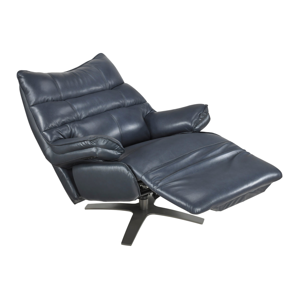 8106BUE-1PW POWER RECLINING SWIVEL CHAIR WITH MANUAL ADJUSTABLE HEADREST from Homelegance - Luna Furniture