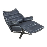 8106BUE-1PW POWER RECLINING SWIVEL CHAIR WITH MANUAL ADJUSTABLE HEADREST from Homelegance - Luna Furniture