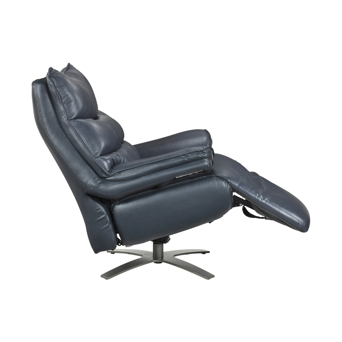 8106BUE-1PW POWER RECLINING SWIVEL CHAIR WITH MANUAL ADJUSTABLE HEADREST from Homelegance - Luna Furniture