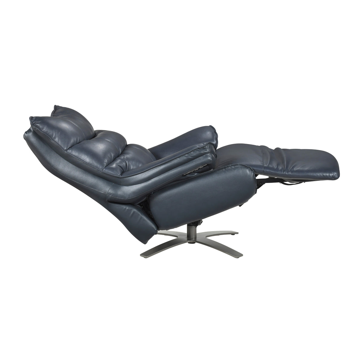 8106BUE-1PW POWER RECLINING SWIVEL CHAIR WITH MANUAL ADJUSTABLE HEADREST from Homelegance - Luna Furniture