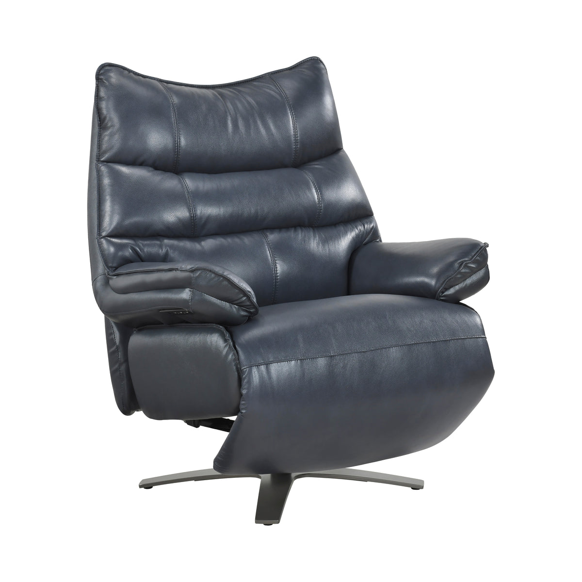 8106BUE-1PW POWER RECLINING SWIVEL CHAIR WITH MANUAL ADJUSTABLE HEADREST from Homelegance - Luna Furniture