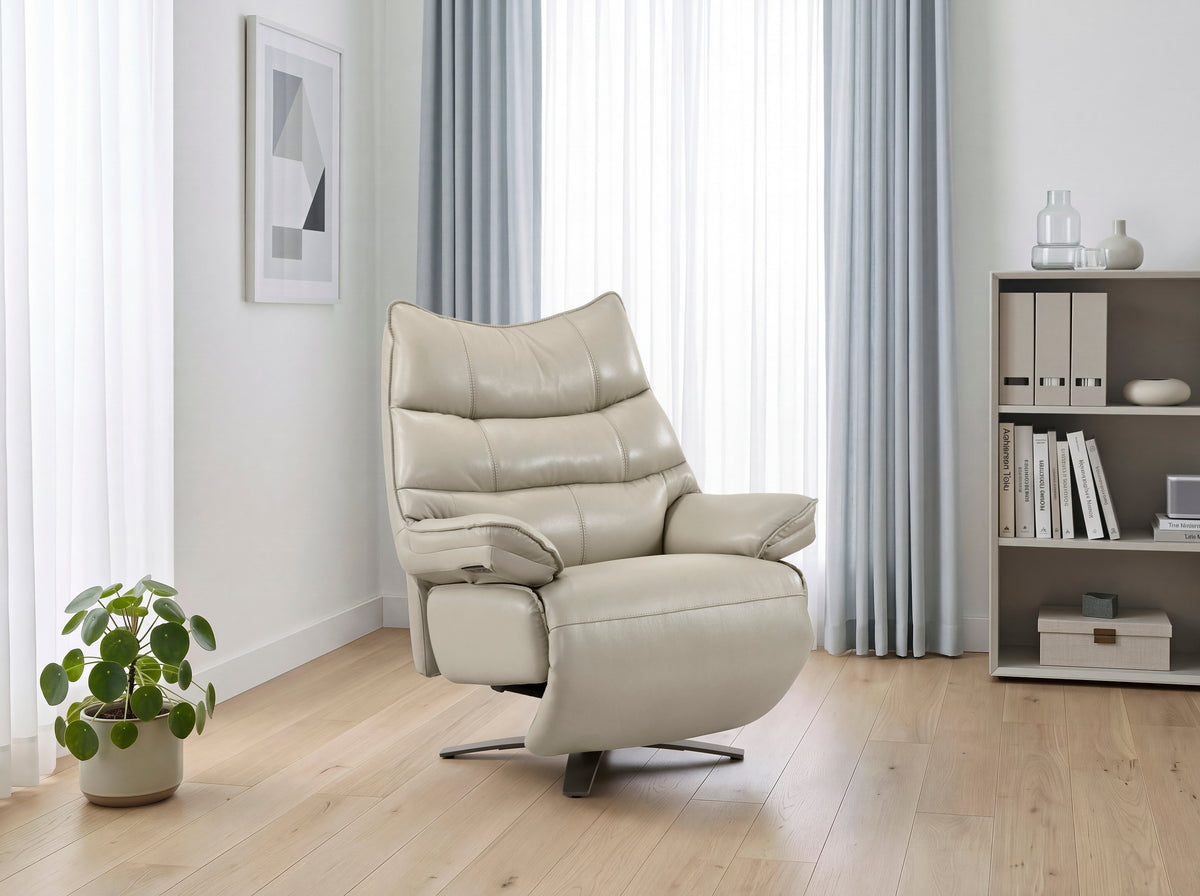 8106TPE-1PW POWER RECLINING SWIVEL CHAIR WITH MANUAL ADJUSTABLE HEADREST from Homelegance - Luna Furniture