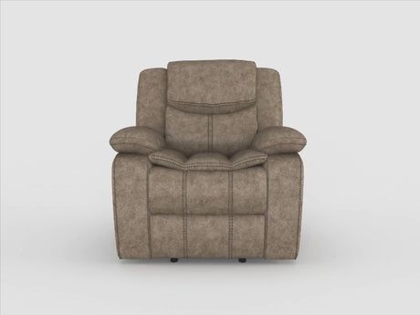Ferriday Taupe Chair with Pull-out Ottoman from Homelegance - Luna Furniture
